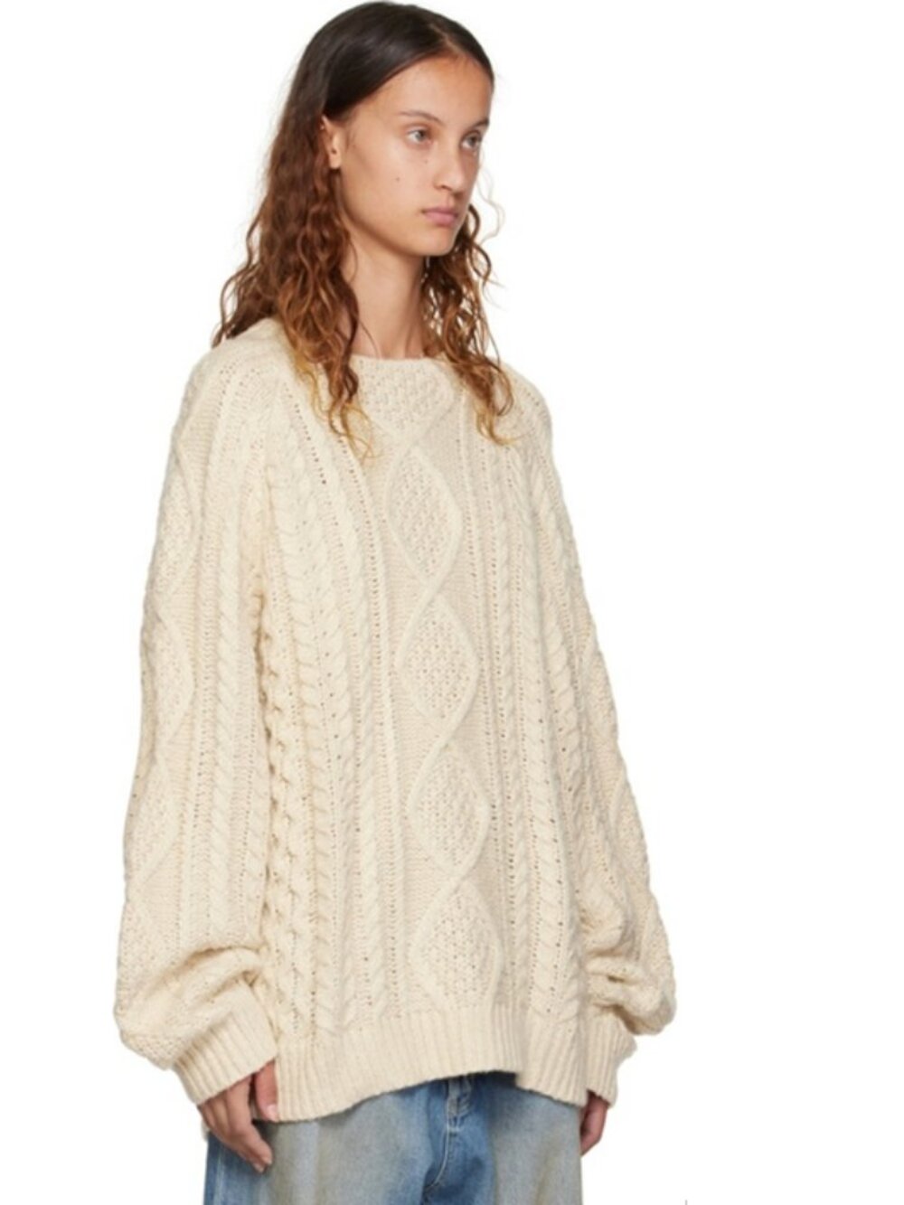 Essentials Fear of God Cable Knit Sweater Small